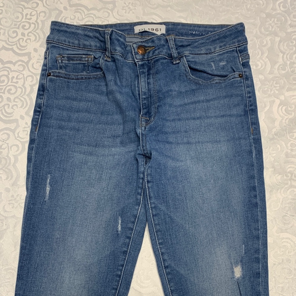 DL1961 Women's Distressed Blue Skinny Jeans